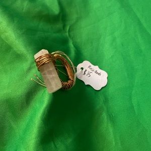 Rose Quartz Ring | Copper Wire | Adjustable
